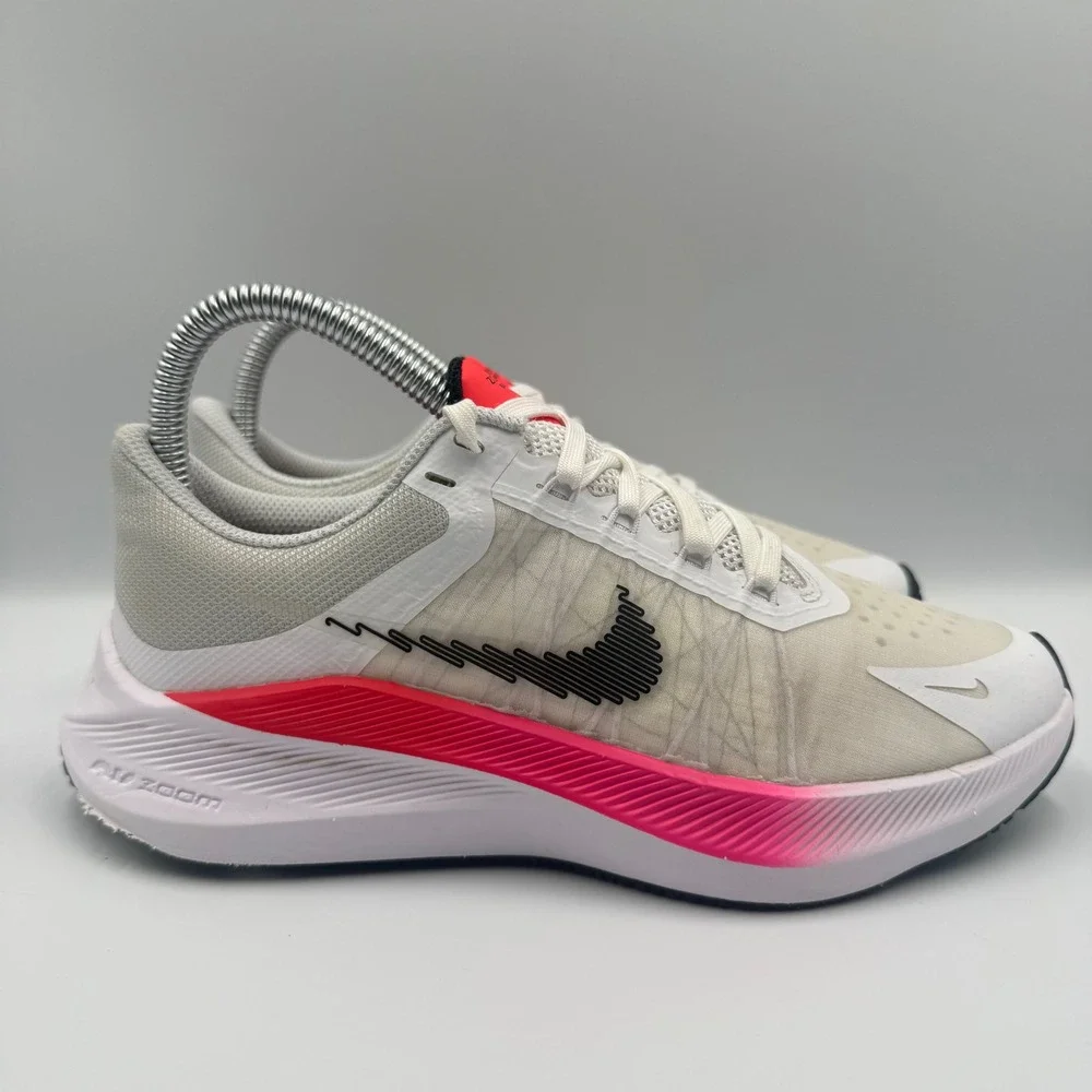 Nike Zoom Winflo 8 Womens Size 5.5 Running Shoes CW3421-100 White Pink Neon
